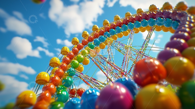 高清大图下载【趣麦麦图】彩色摩天轮