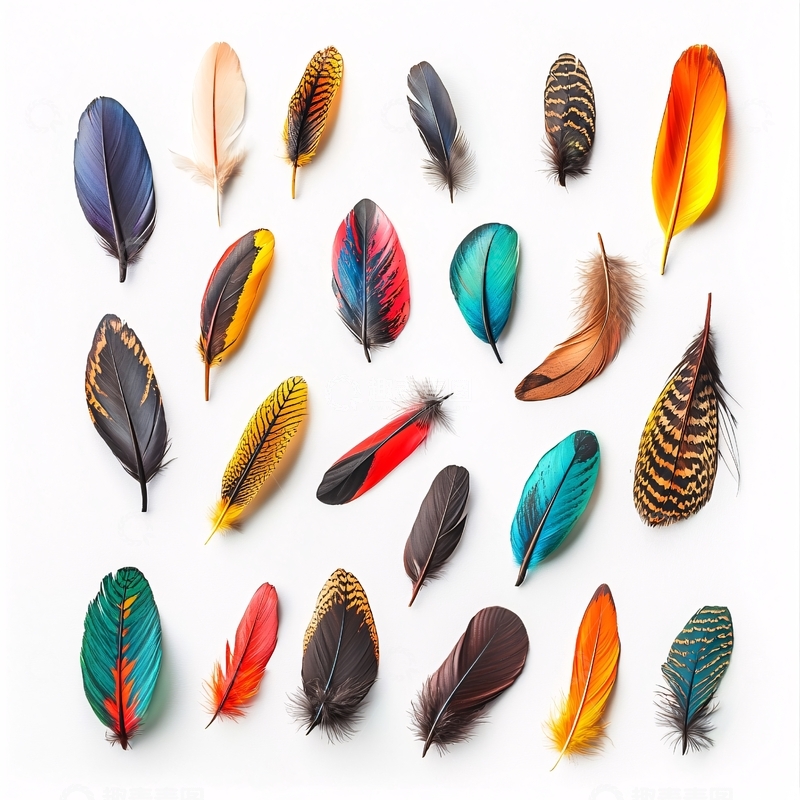 高清大图下载【趣麦麦图】彩色羽毛