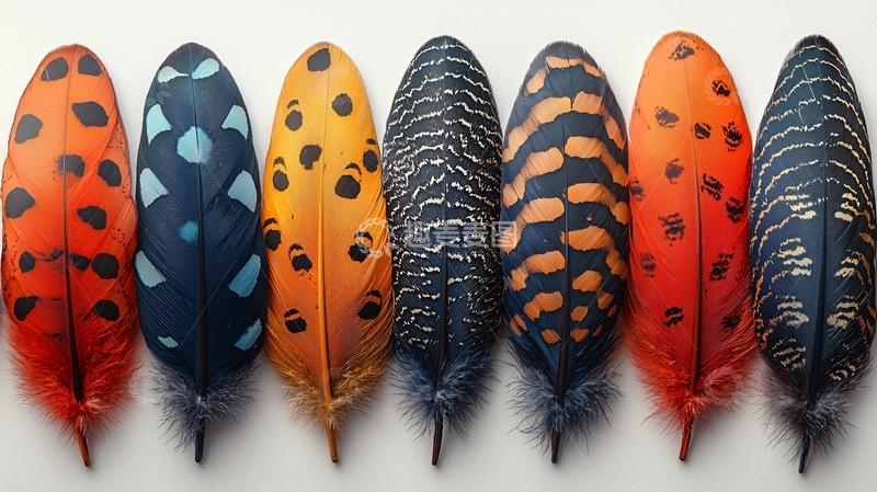 高清大图下载【趣麦麦图】彩色羽毛