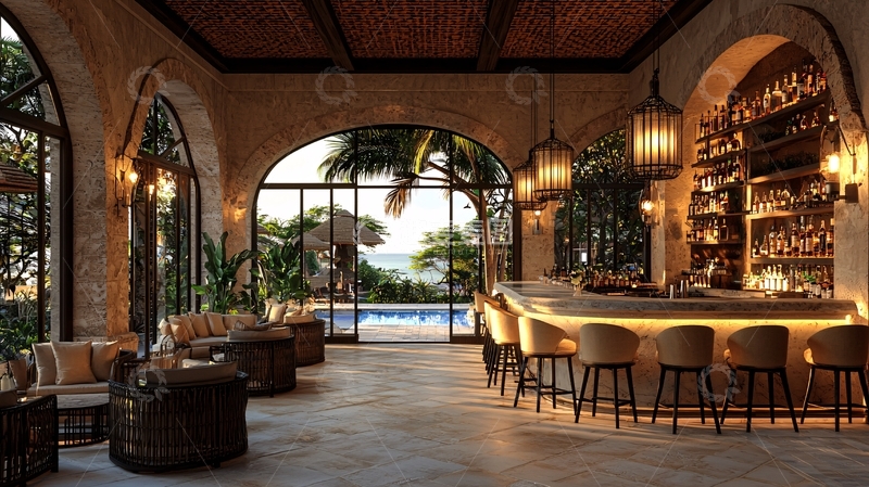 高清大图下载【趣麦麦图】奢华酒店酒吧设计