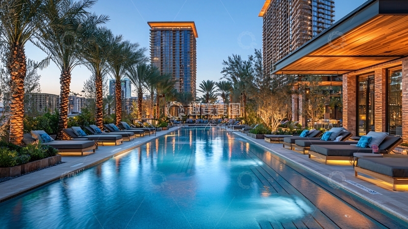 高清大图下载【趣麦麦图】酒店泳池