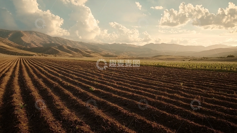 高清大图下载【趣麦麦图】阳光下的田野