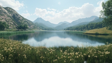 山湖倒影