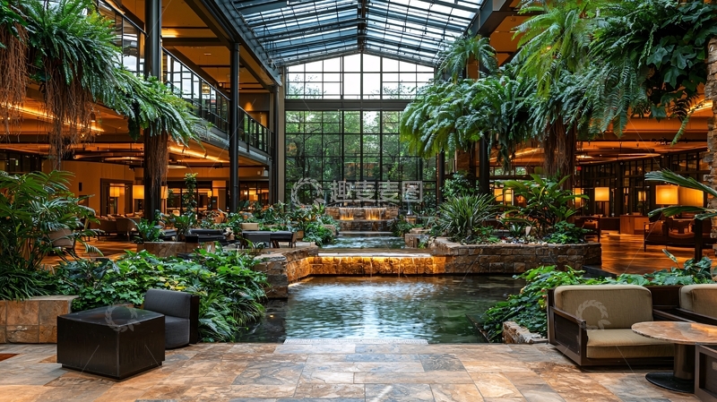 高清大图下载【趣麦麦图】室内花园景观
