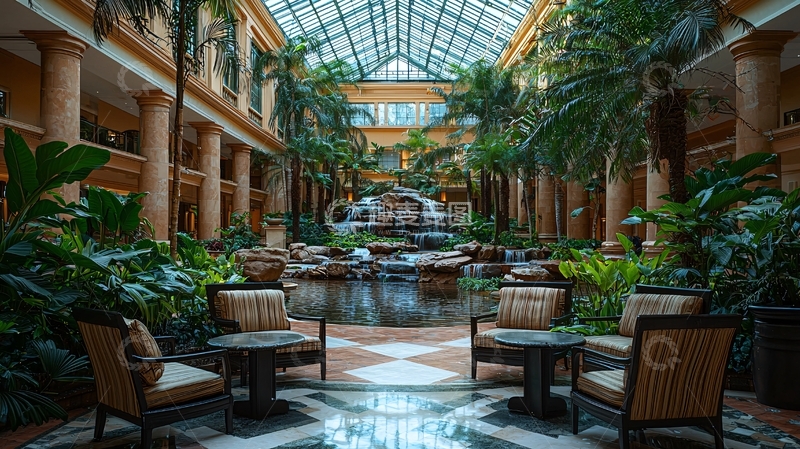 高清大图下载【趣麦麦图】室内庭院景观