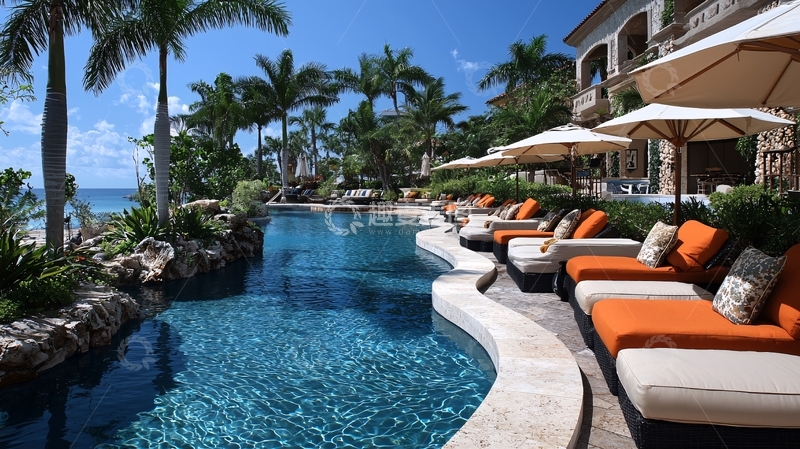 高清大图下载【趣麦麦图】豪华泳池度假胜地