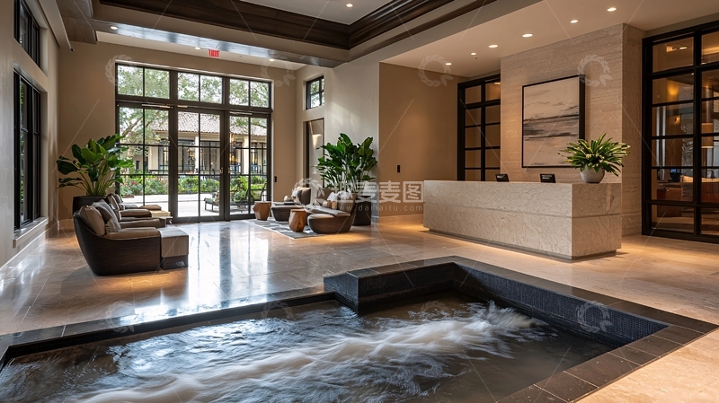 高清大图下载【趣麦麦图】宽敞明亮的酒店大堂