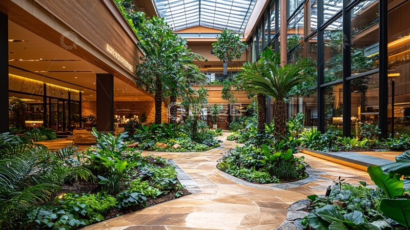 高清大图下载【趣麦麦图】室内庭院景观
