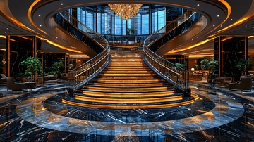 豪华酒店大堂楼梯