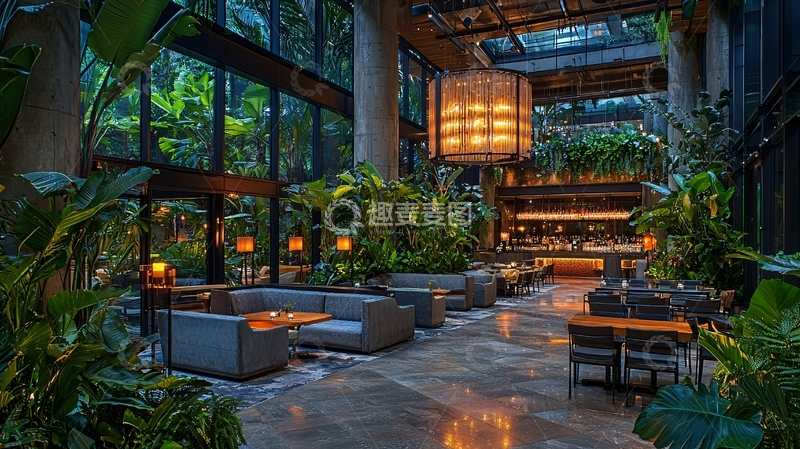 高清大图下载【趣麦麦图】室内热带雨林风格