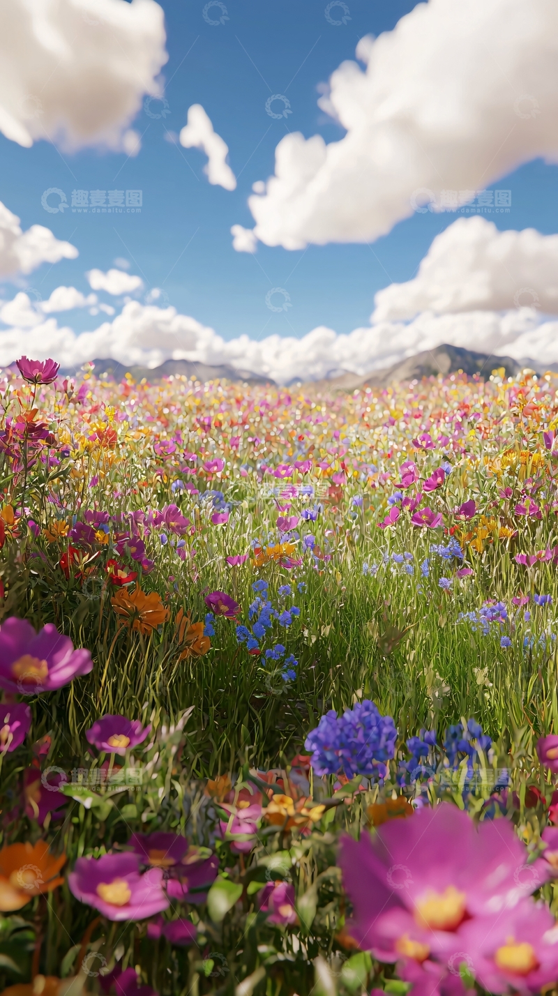 高清大图下载【趣麦麦图】彩色花海