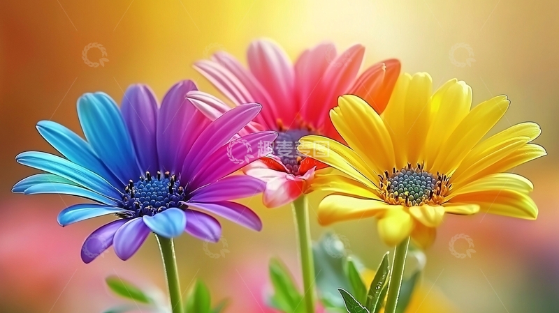 高清大图下载【趣麦麦图】彩色非洲菊
