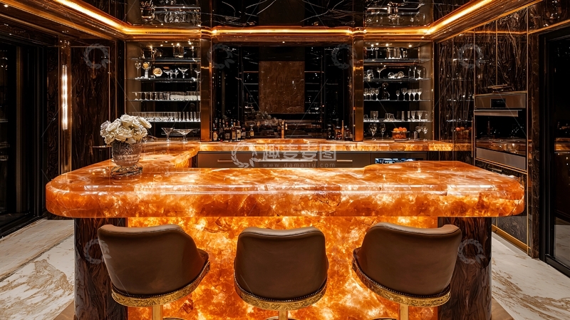 高清大图下载【趣麦麦图】奢华吧台的夜生活场景