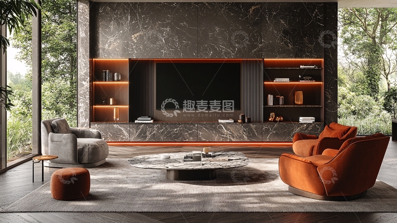 高清大图下载【趣麦麦图】现代简约客厅