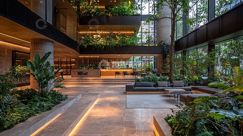 高清大图下载【趣麦麦图】室内绿植装饰奢华空间