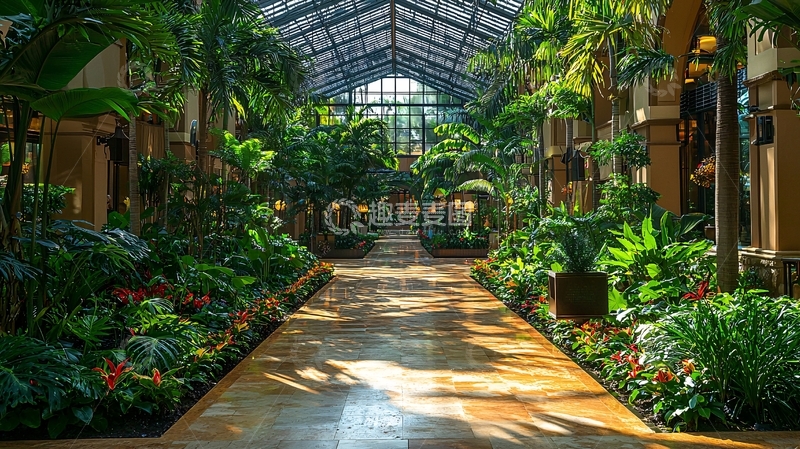 高清大图下载【趣麦麦图】室内热带植物园1