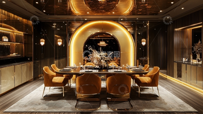 高清大图下载【趣麦麦图】豪华餐厅室内设计