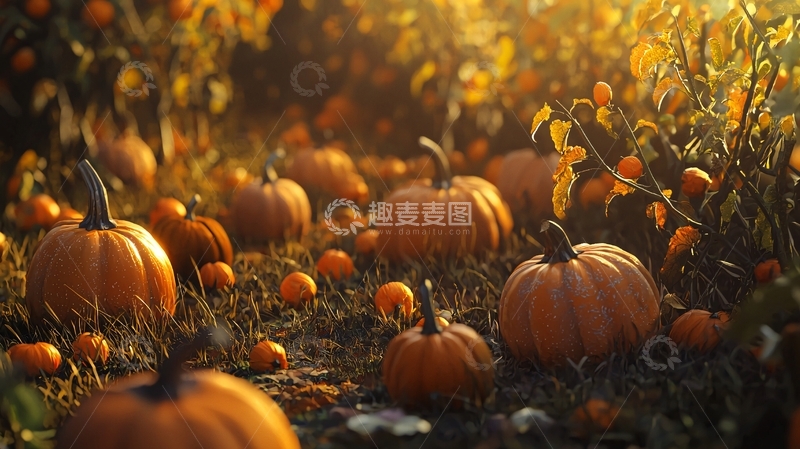 高清大图下载【趣麦麦图】南瓜田