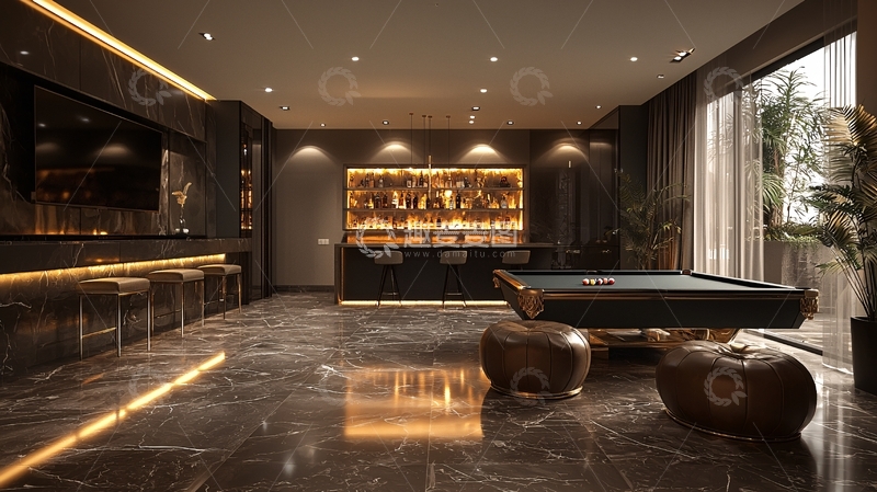 高清大图下载【趣麦麦图】奢华酒廊休闲室设计