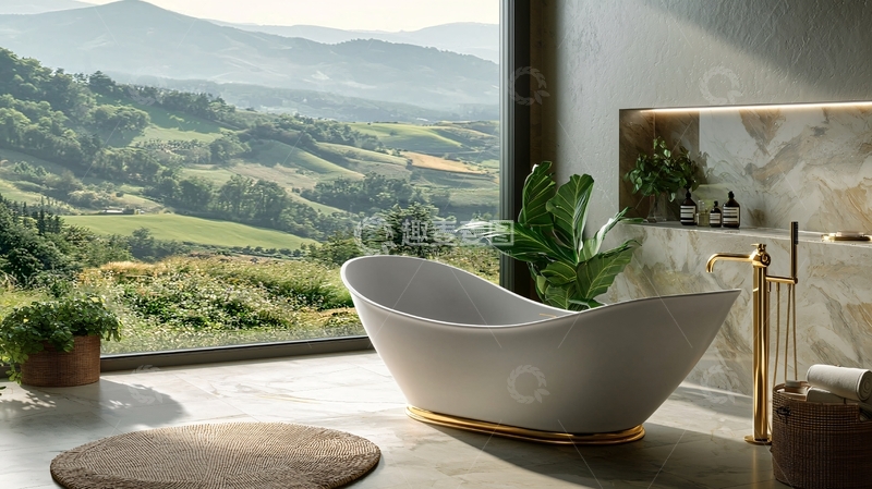 高清大图下载【趣麦麦图】田园风光浴缸