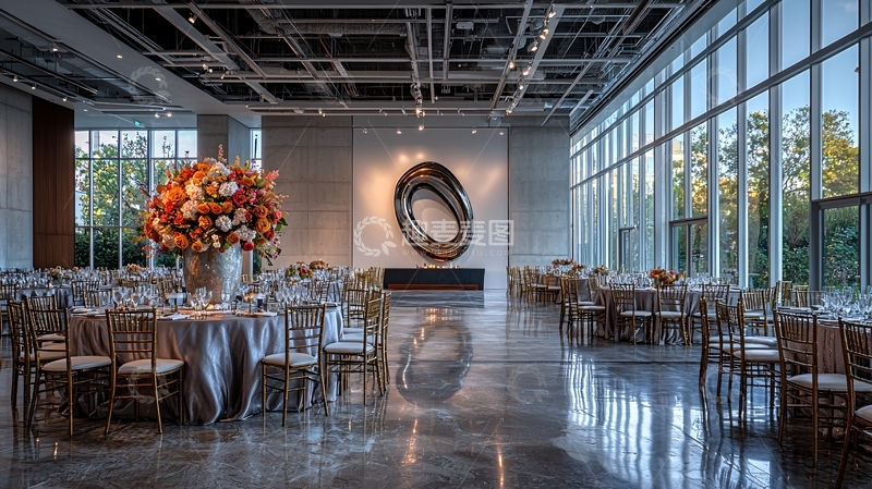 高清大图下载【趣麦麦图】明亮宽敞的宴会厅