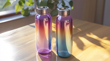 渐变色玻璃水杯