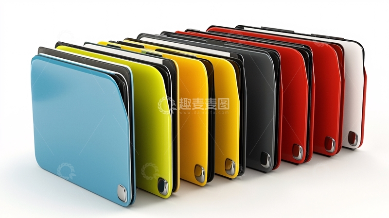 高清大图下载【趣麦麦图】彩色卡片收纳盒