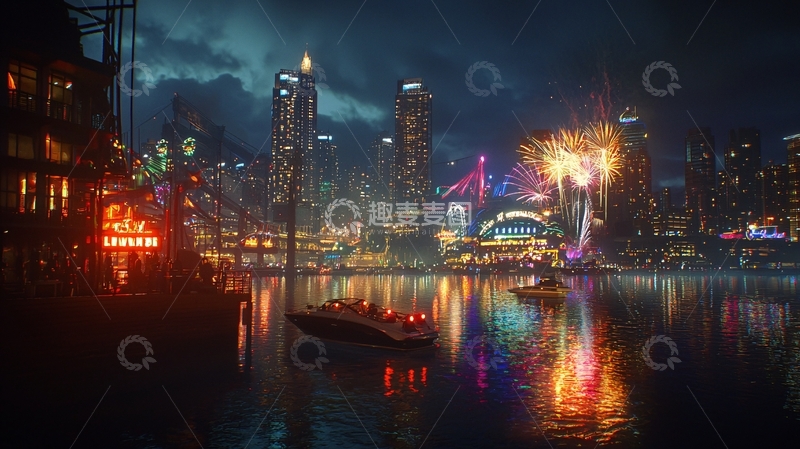 高清大图下载【趣麦麦图】夜景城市