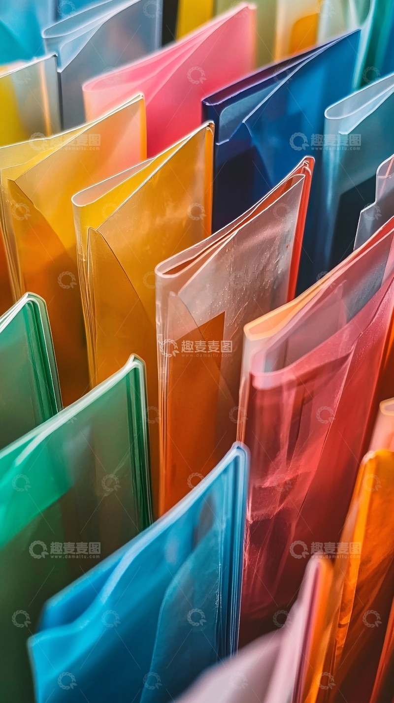 高清大图下载【趣麦麦图】彩色透明文件夹