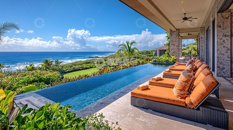 高清大图下载【趣麦麦图】海景泳池度假别墅