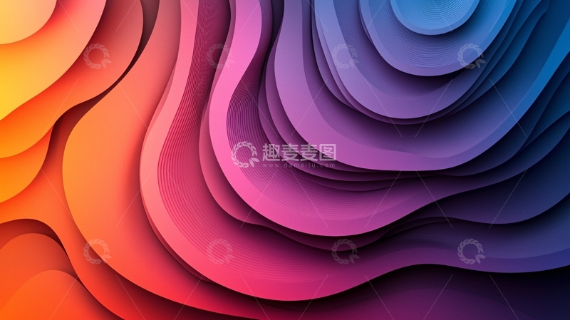 高清大图下载【趣麦麦图】渐变色波浪纹理背景