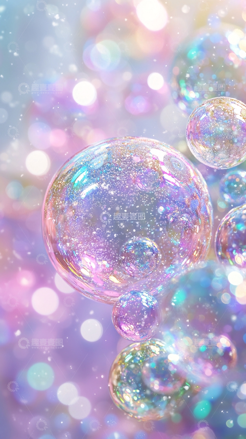 高清大图下载【趣麦麦图】梦幻泡泡背景图