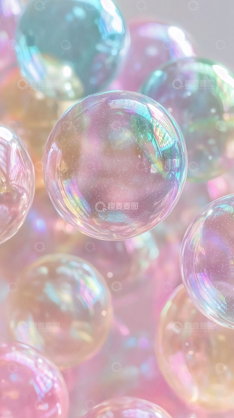 高清大图下载【趣麦麦图】彩色泡泡