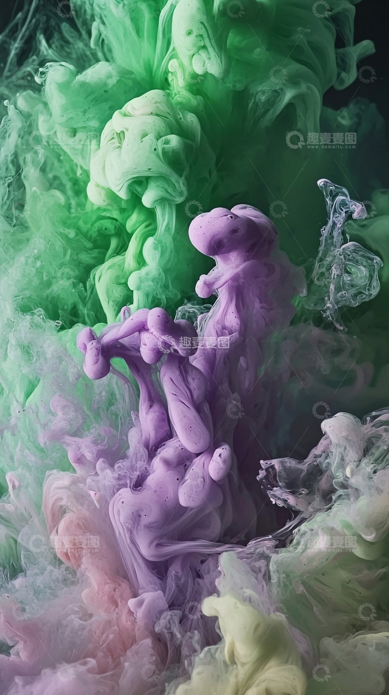 高清大图下载【趣麦麦图】梦幻水墨色彩