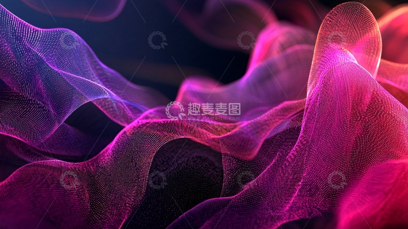 高清大图下载【趣麦麦图】梦幻般紫色粉色能量波纹