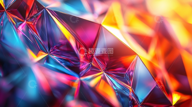 高清大图下载【趣麦麦图】抽象彩色几何图形