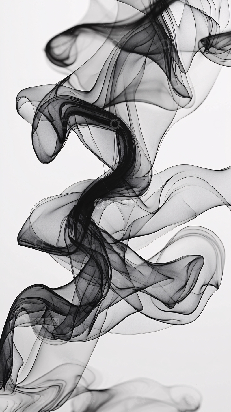 高清大图下载【趣麦麦图】黑色烟雾抽象艺术
