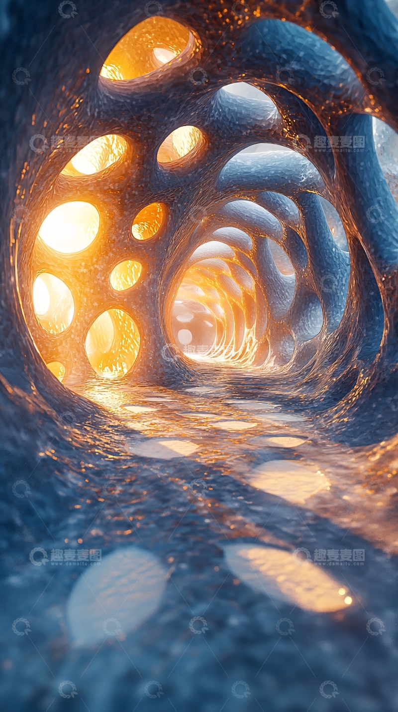 高清大图下载【趣麦麦图】光影隧道