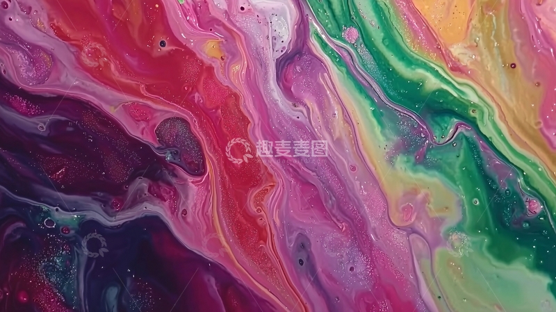 高清大图下载【趣麦麦图】彩色液体流动纹理