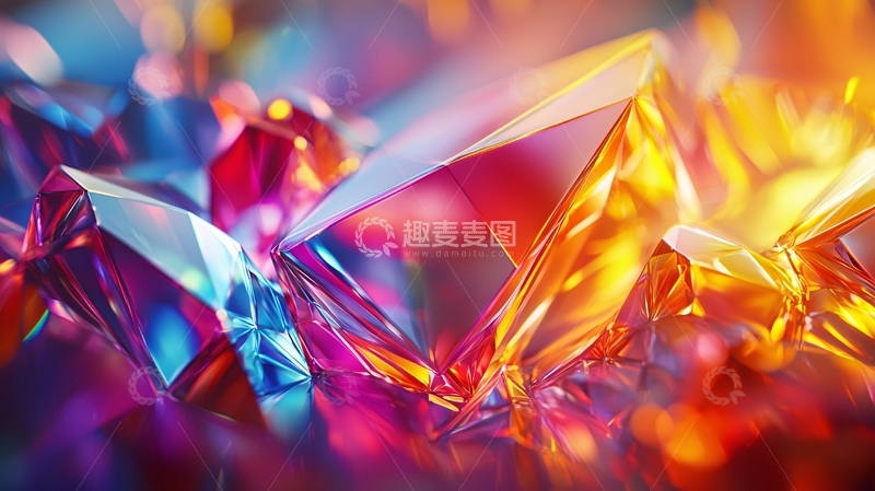 高清大图下载【趣麦麦图】彩色晶体