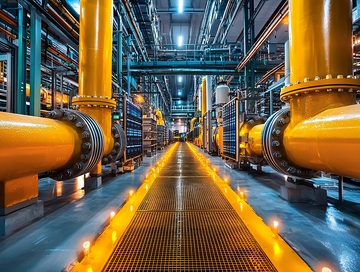 工业管道内部视角