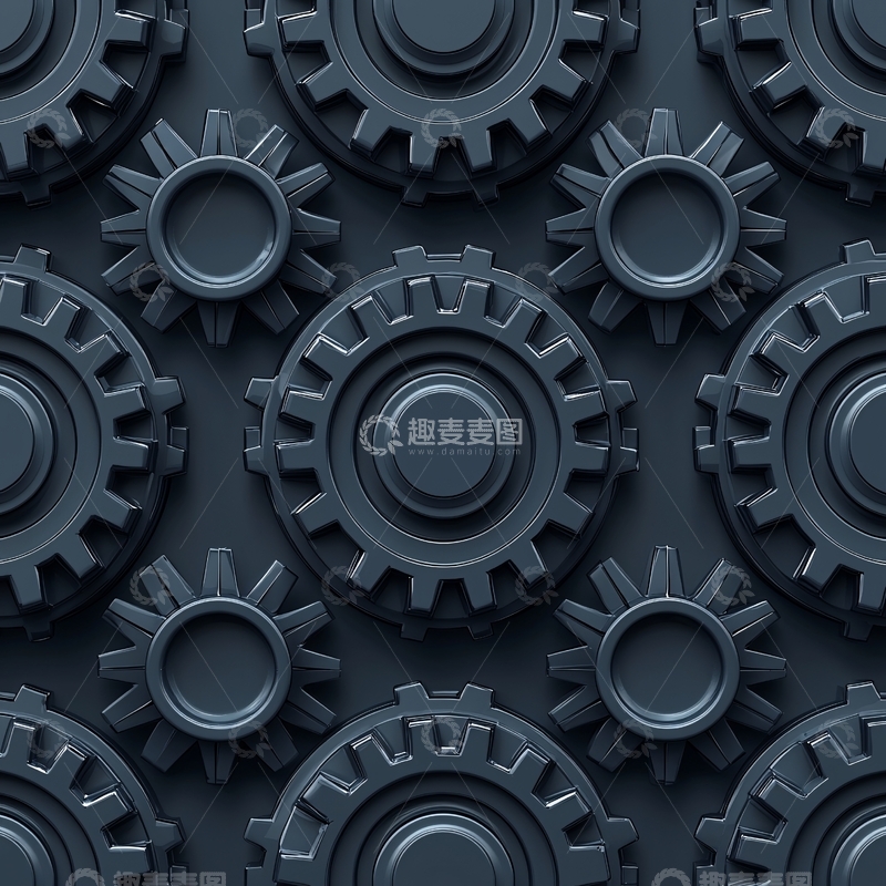 高清大图下载【趣麦麦图】精密齿轮排列背景