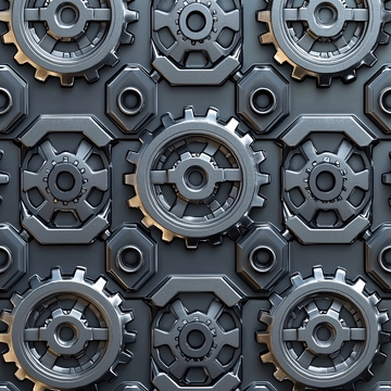 机械齿轮重复排列