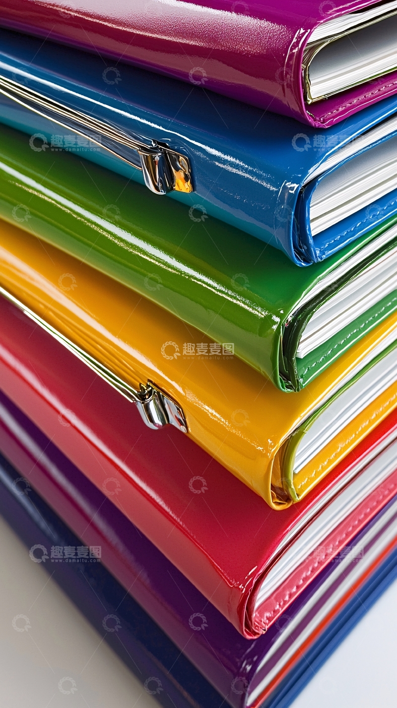 高清大图下载【趣麦麦图】彩色笔记本堆叠