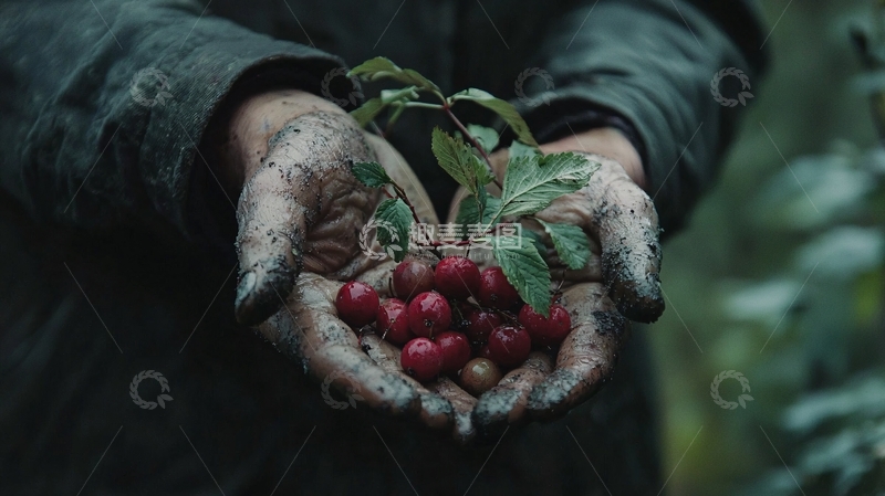 高清大图下载【趣麦麦图】双手捧着咖啡豆