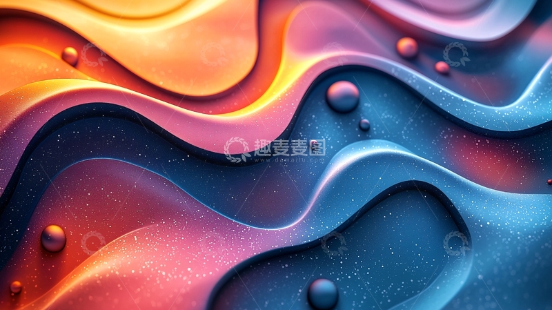 高清大图下载【趣麦麦图】流体渐变色抽象背景