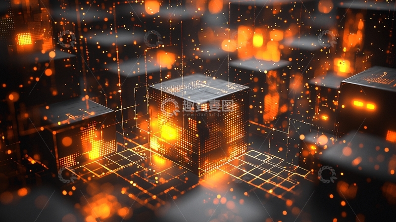 高清大图下载【趣麦麦图】未来科技立方体