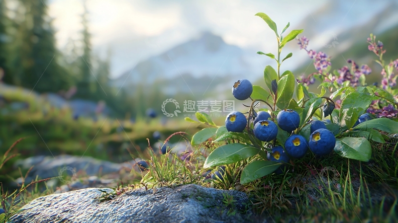 高清大图下载【趣麦麦图】山间蓝莓