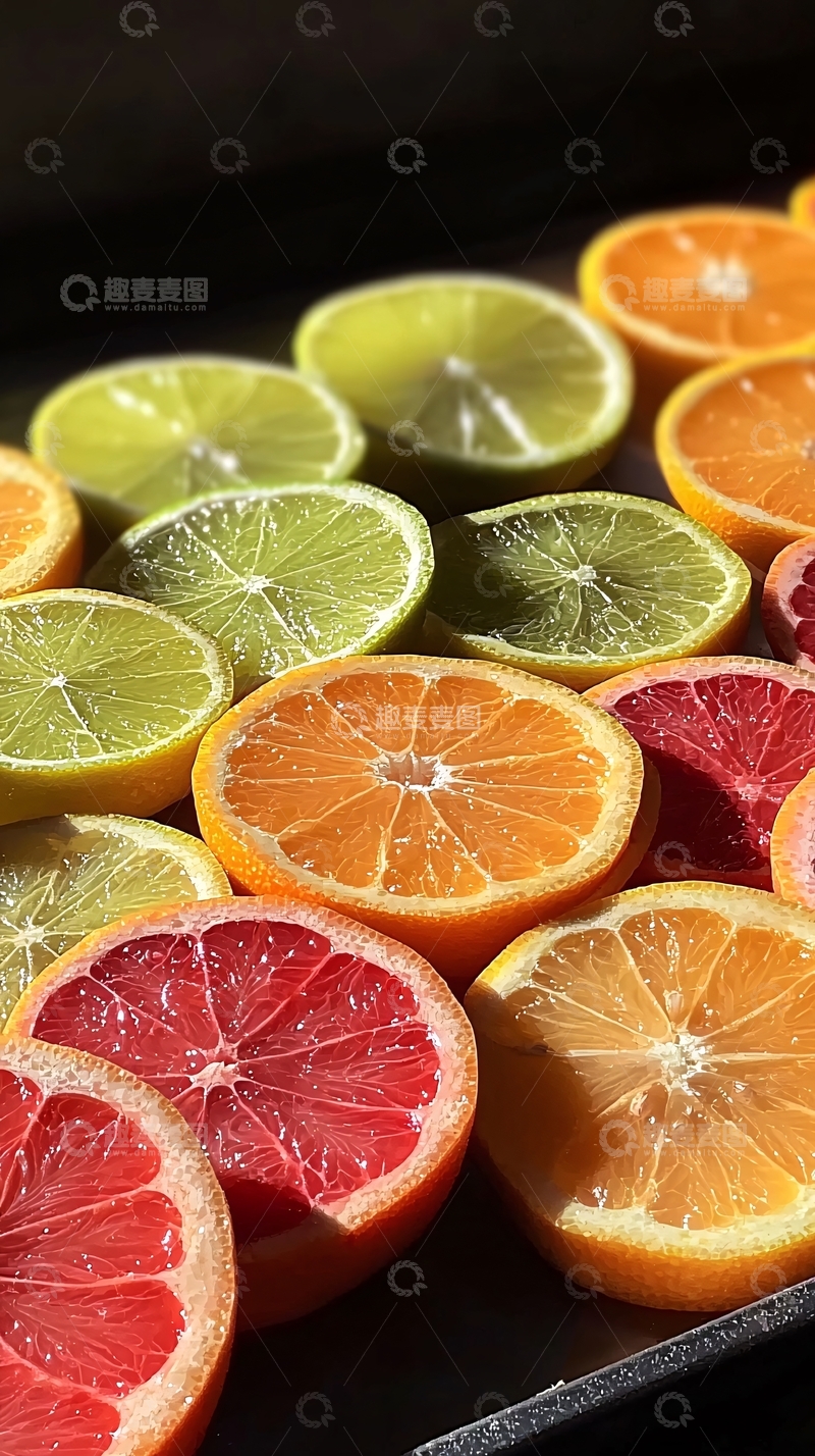 高清大图下载【趣麦麦图】彩色水果切片