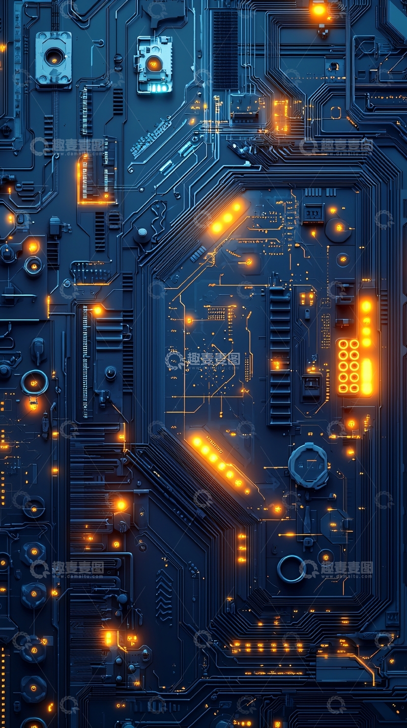 高清大图下载【趣麦麦图】科技感电路板